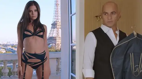 Lil' Quirk wearing lingerie while pulverized in a hotel